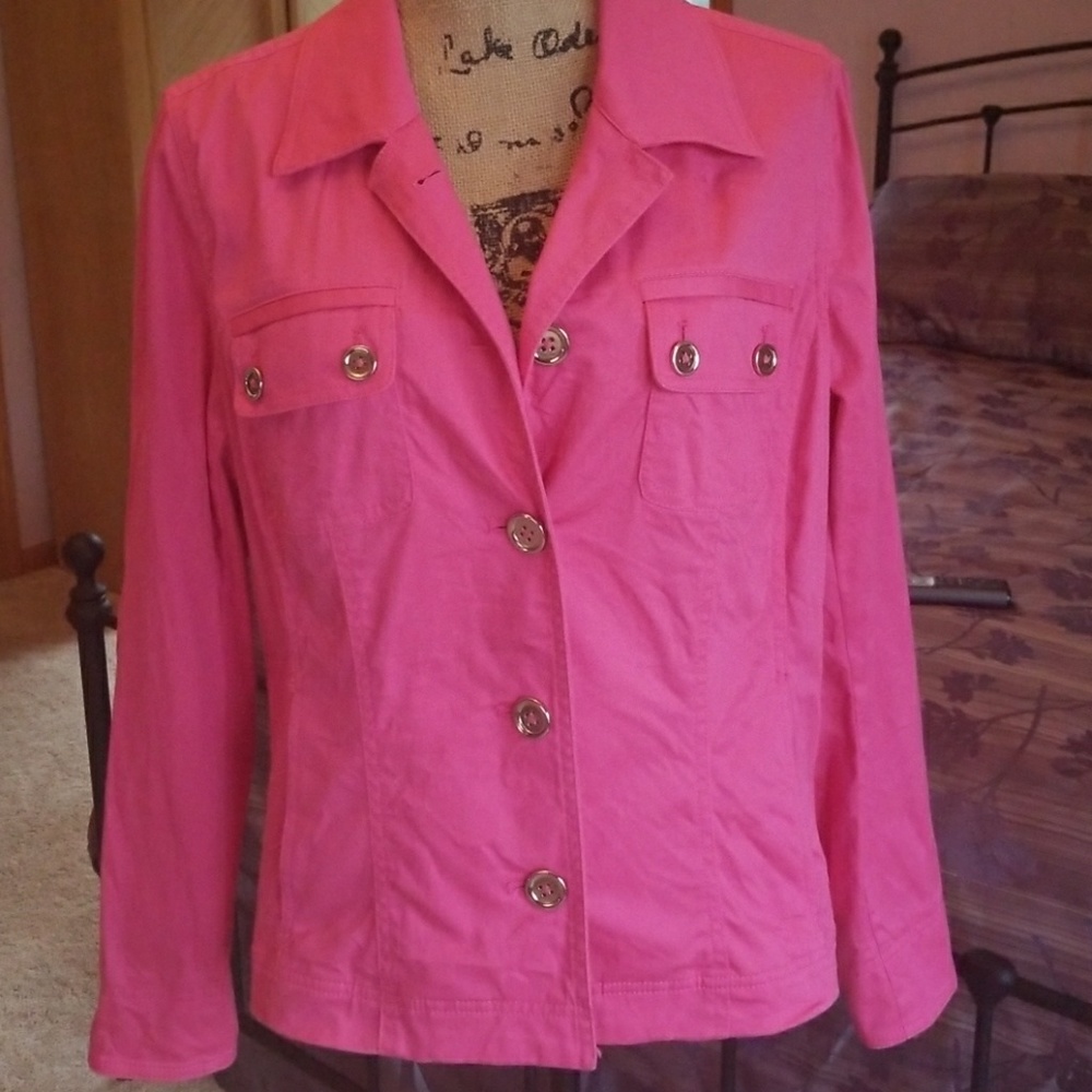 Jones New York Stretch Hot Pink Jacket